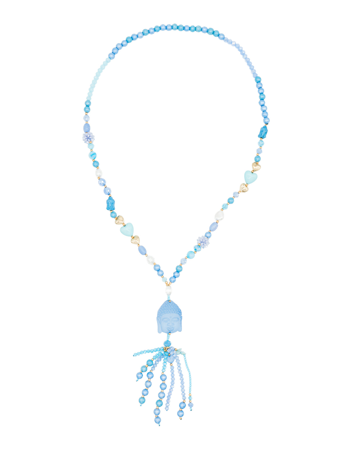 Boho Kette Buddakopf mit Perlenquaste