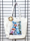 Shopper Las Vegas Leo mit Strass und Stoffblume